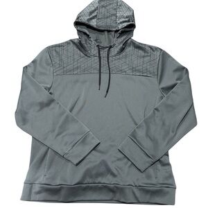 MTA Sport Geometric Pattern Gray Hoodie Pullover Long Sleeve Sweatshirt Large